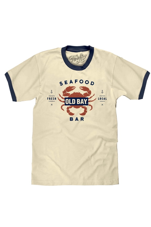 Men's Old Bay Seasoning Crab Logo Ringer Tee Shirt (3XL)