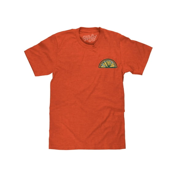 Tee Luv Men's Orange Crush Soda Front and Back Graphic Shirt (M)