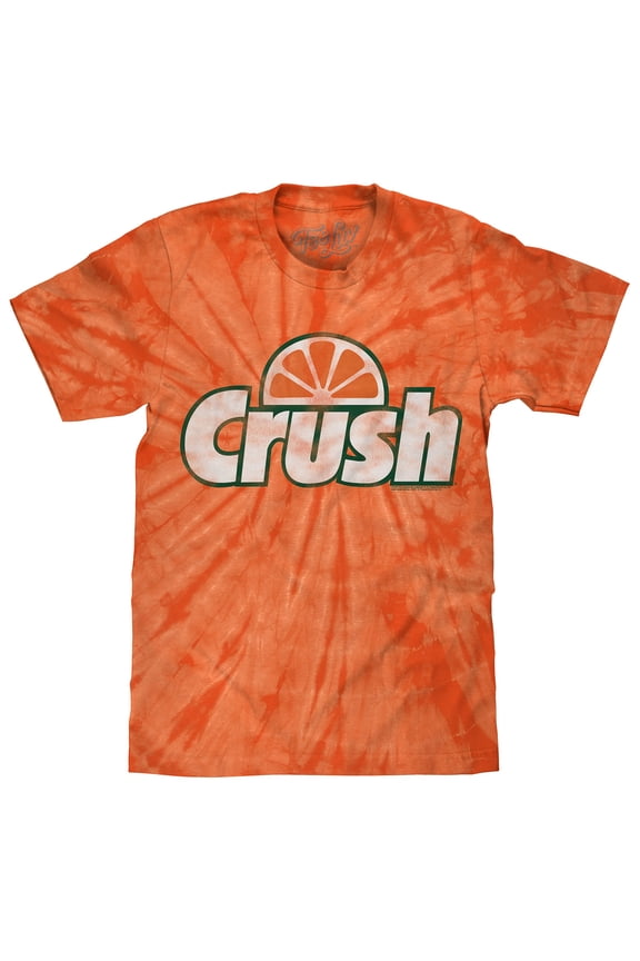 Men's Orange Crush Soda Logo Tie Dye T-Shirt (L)
