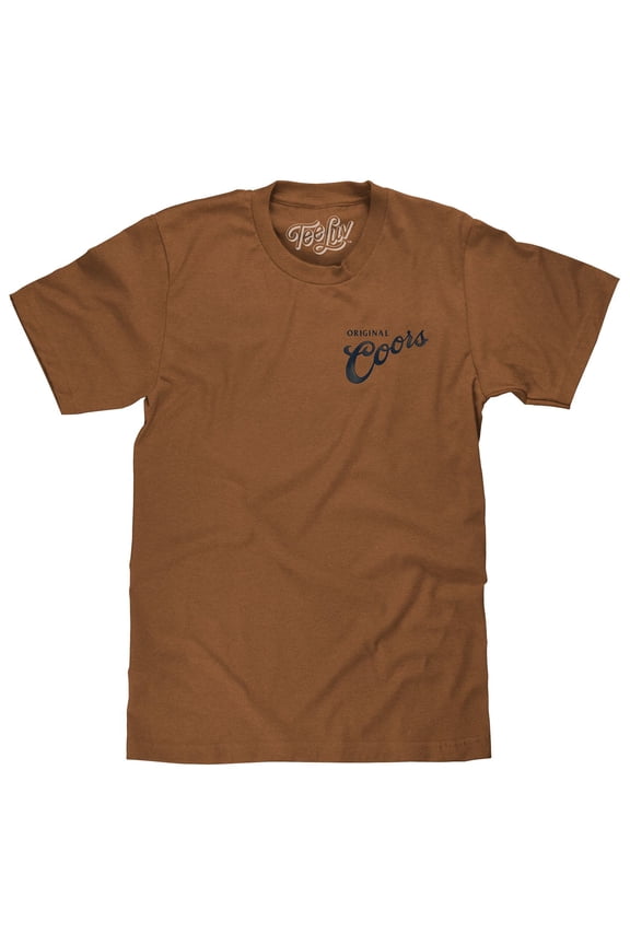 Original Coors Beer Cowboy Bucking Bronco Front and Back Graphic T-Shirt (Men's) (XL)