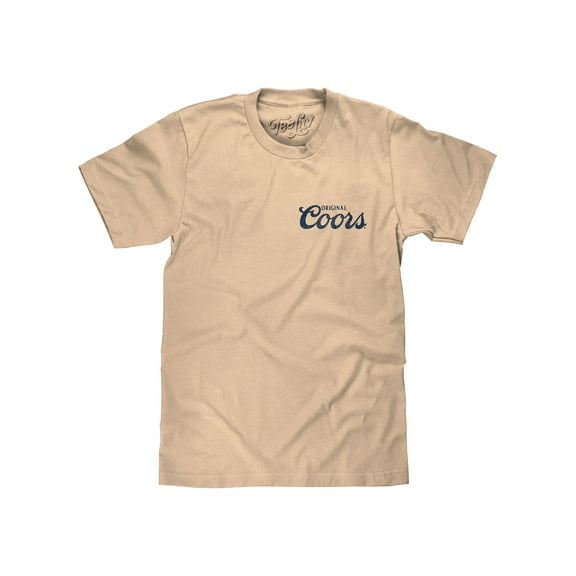 Tee Luv Men's Original Coors Rodeo Legend Cowboy Front and Back Beer Logo Shirt (L)