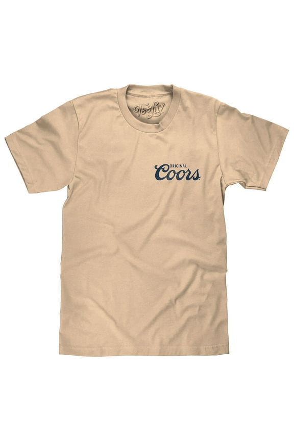 Men's Original Coors Rodeo Legend Cowboy Front and Back Beer Logo Shirt (XXL)