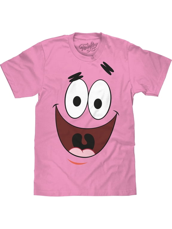 Men's Patrick Star Cartoon Character Face Shirt (S)