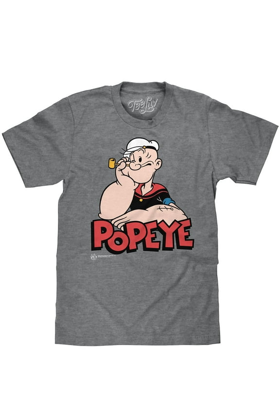 Men's Popeye Cartoon Character Shirt (XXL)