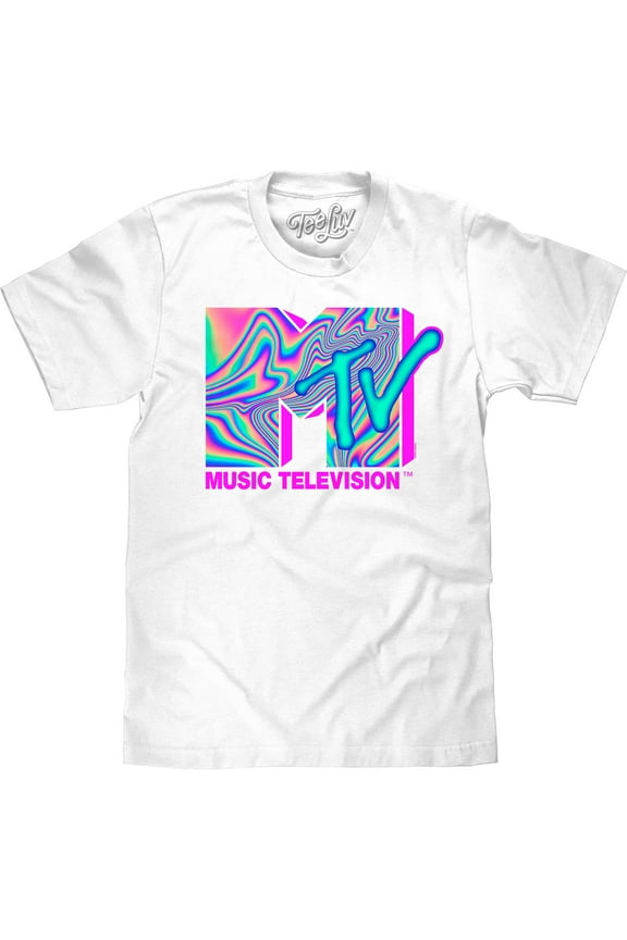 Men's Psychedelic MTV Logo Shirt (L)