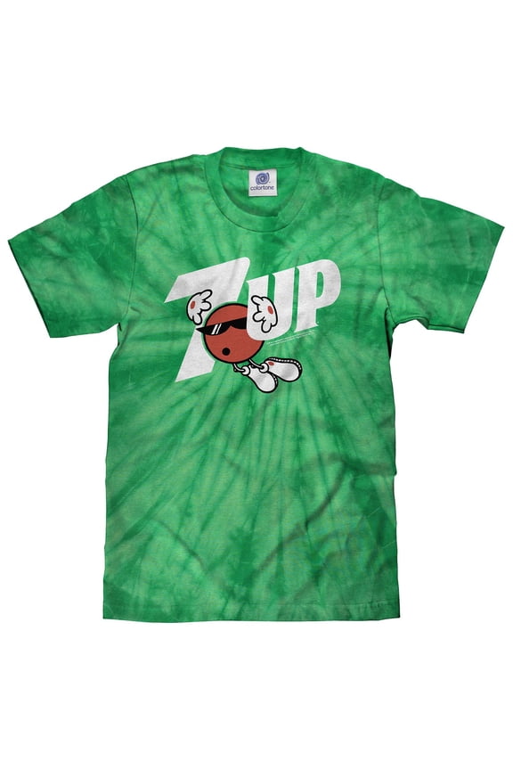 7UP Retro Soda Logo Tie Dye Shirt (Men's) (XL)