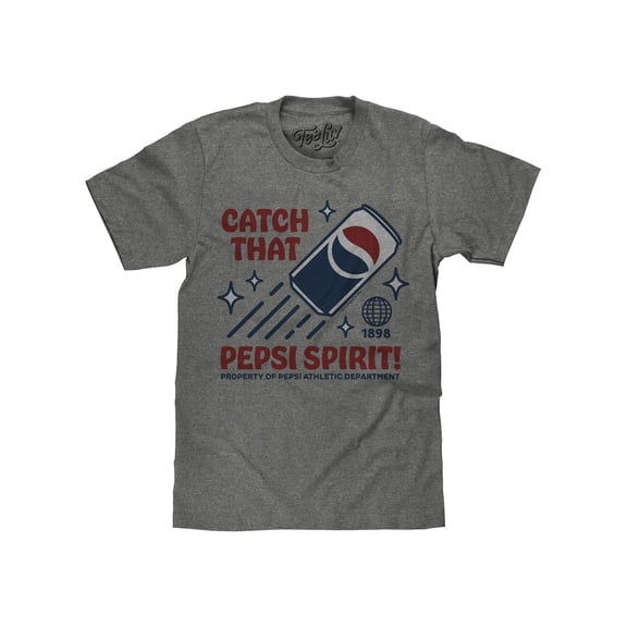Tee Luv Men's Retro Catch That Pepsi Spirit Graphic T-Shirt (L)