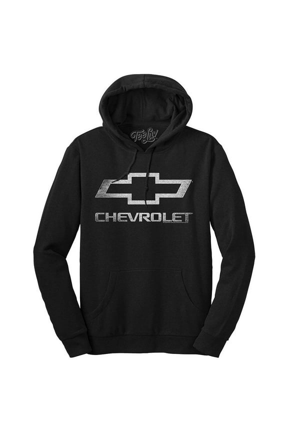 Men's Retro Chevrolet Bowtie Logo Graphic Hoodie (XL)