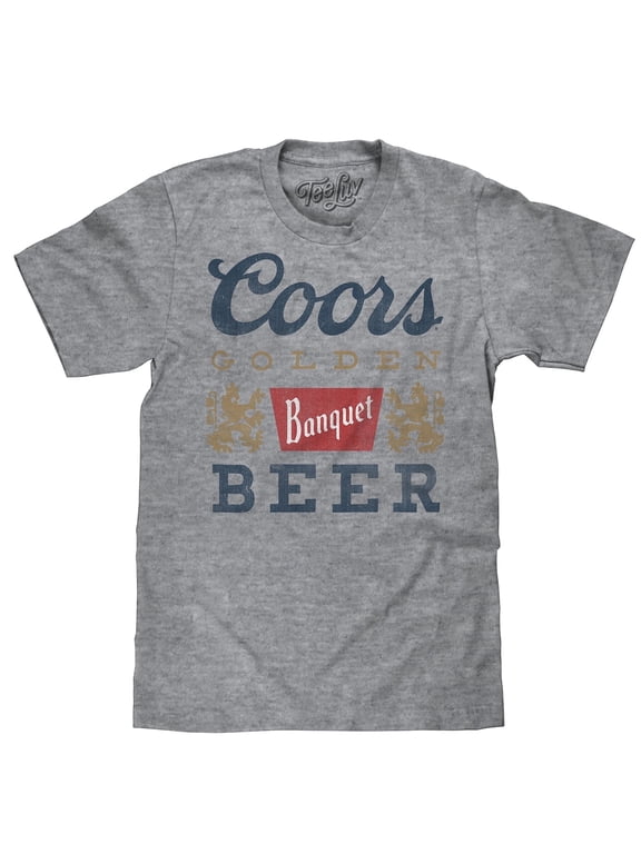 Coors Banquet Faded Beer Logo Graphite Snow Heather T-Shirt (Men's) (3XL)