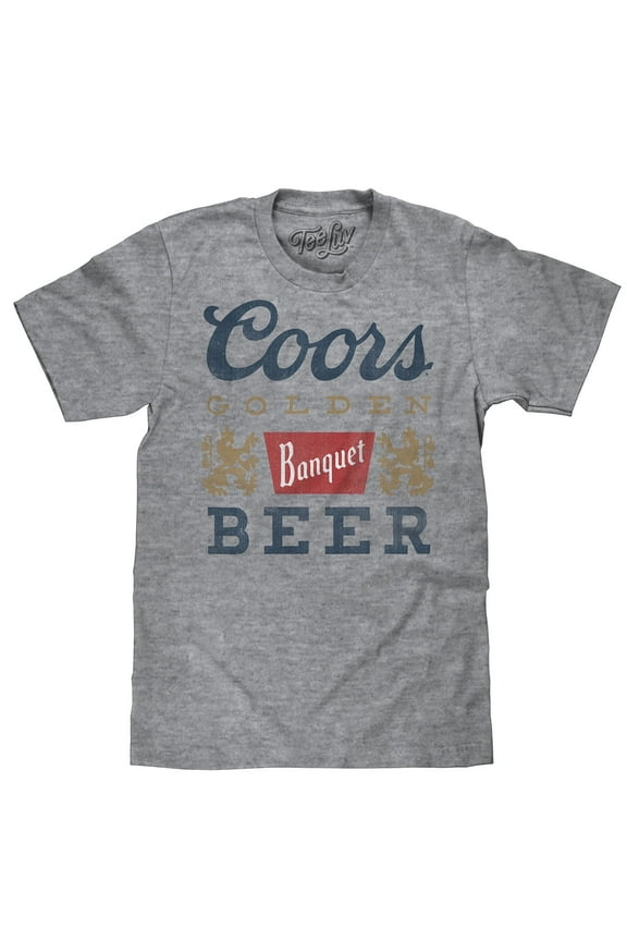 Coors Banquet Faded Beer Logo Graphite Snow Heather T-Shirt (Men's) (L)