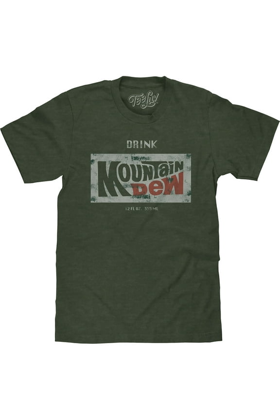 Men's Retro Drink Mountain Dew Soda Shirt (L)