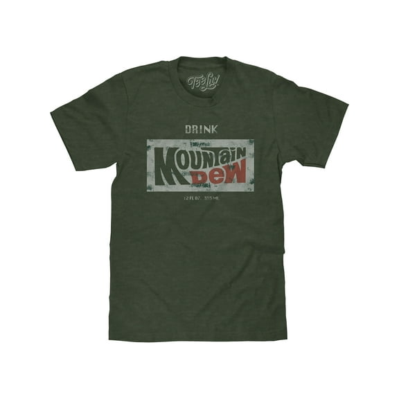 Tee Luv Men's Retro Drink Mountain Dew Soda Shirt (XL)