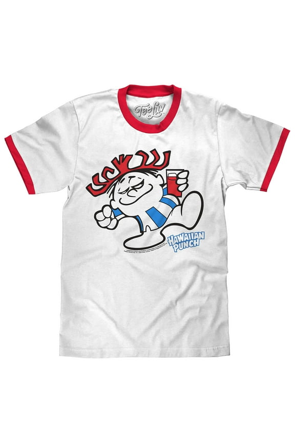 Men's Retro Hawaiian Punch Ringer T-Shirt (M)