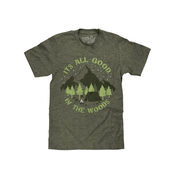 Tee Luv It's All Good In The Woods Retro Camping T-Shirt (Men's) (L)