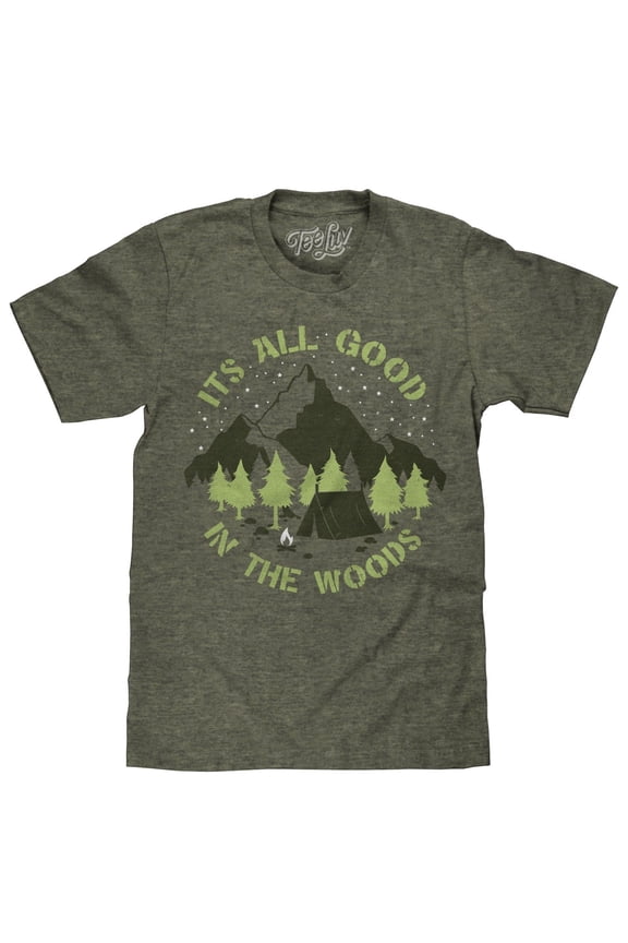 It's All Good In The Woods Retro Camping T-Shirt (Men's) (S)