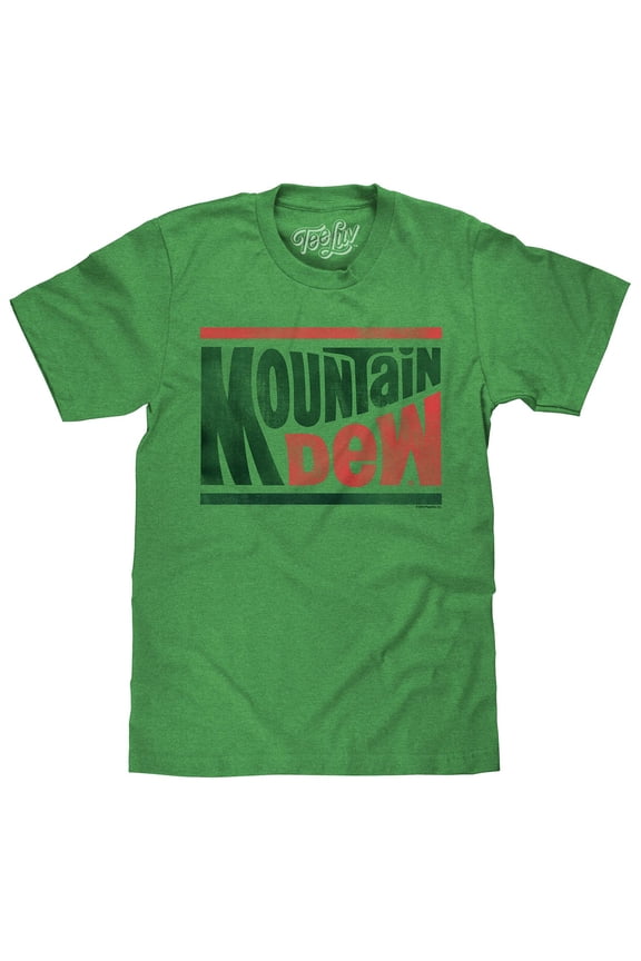 Mountain Dew Retro Soda Logo Short Sleeve Kelly Heather T-Shirt (Men's) (3XL)