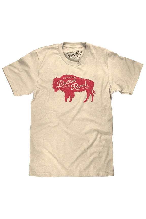 Yellowstone Dutton Ranch Retro Buffalo T-Shirt (Men's) (XXL)