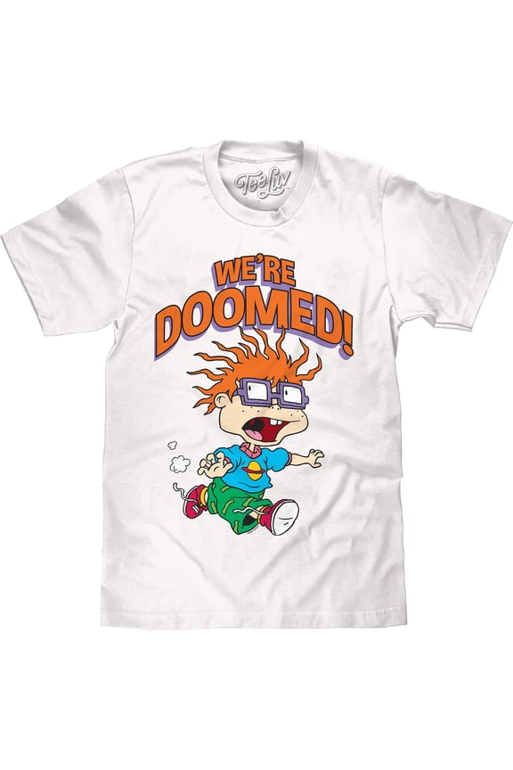 Men's Rugrats Chuckie We're Doomed Cartoon T-Shirt (XL)