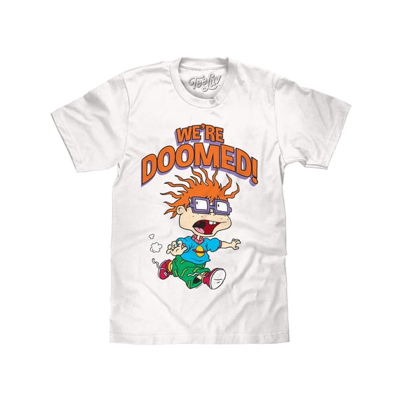 Tee Luv Men's Rugrats Chuckie We're Doomed Cartoon T-Shirt (XXL)