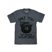 Tee Luv Men's Smokey Bear Only You Can Prevent Wildfires T-Shirt (L)