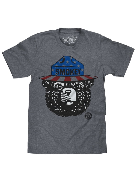 Smokey Bear Stars and Stripes Graphic Tee Shirt (Men's) (M)