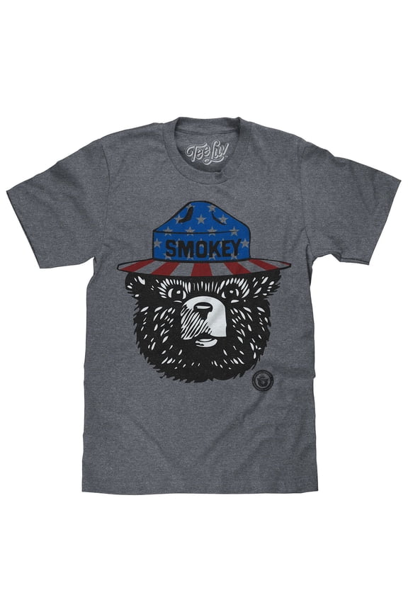 Smokey Bear Stars and Stripes Graphic Tee Shirt (Men's) (XL)