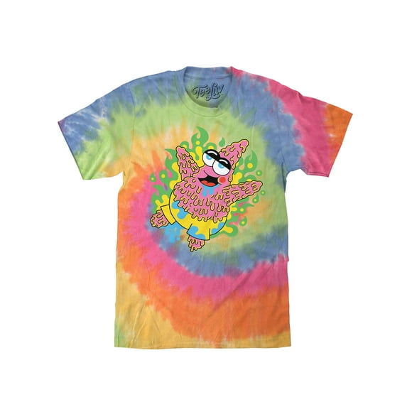 Tee Luv Men's SpongeBob SquarePants Melting Patrick Star Tie Dye Shirt (3XL)