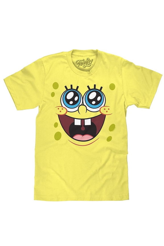 Men's SpongeBob SquarePants Smiling Face Shirt (L)