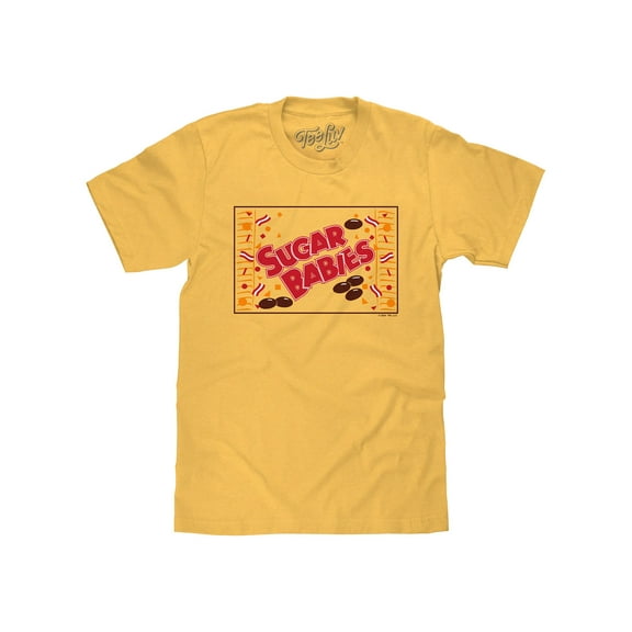 Tee Luv Men's Sugar Babies Caramel Candy Logo T-Shirt (M)