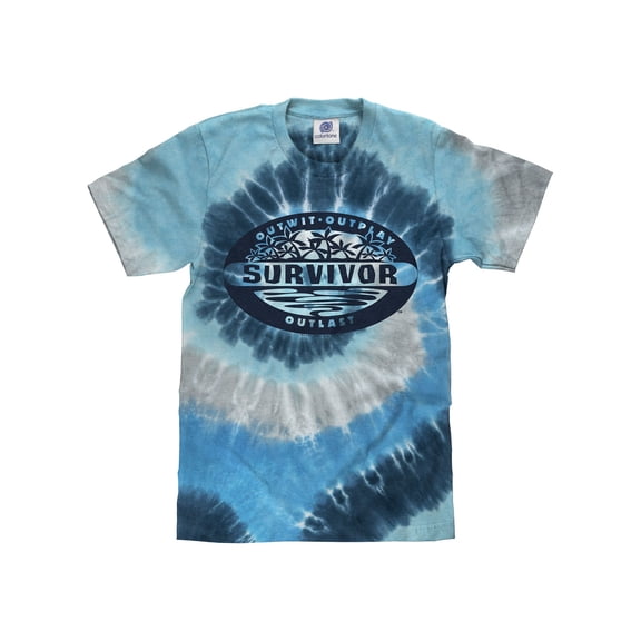 Tee Luv Survivor Outwit Outplay Outlast Tie Dye TV Show Shirt (Men's) (L)