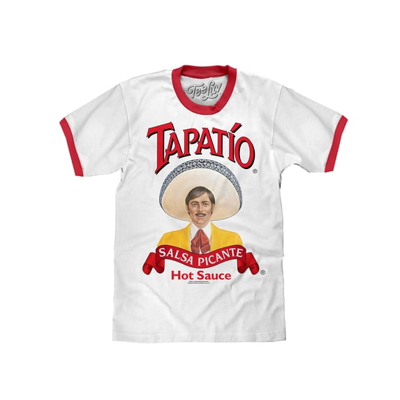 Tee Luv Men's Tapatio Hot Sauce Logo Ringer Tee Shirt (M)