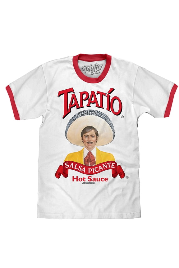 Men's Tapatio Hot Sauce Logo Ringer Tee Shirt (M)