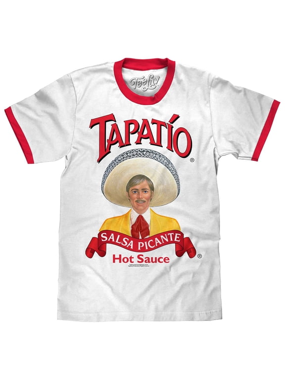 Men's Tapatio Hot Sauce Logo Ringer Tee Shirt (S)