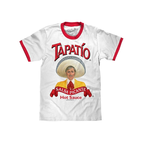 Tee Luv Men's Tapatio Hot Sauce Logo Ringer Tee Shirt (XXL)