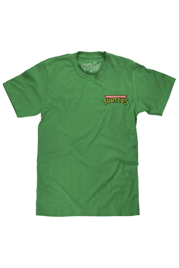 Men's Teenage Mutant Ninja Turtles Front and Back Graphic Shirt (M)