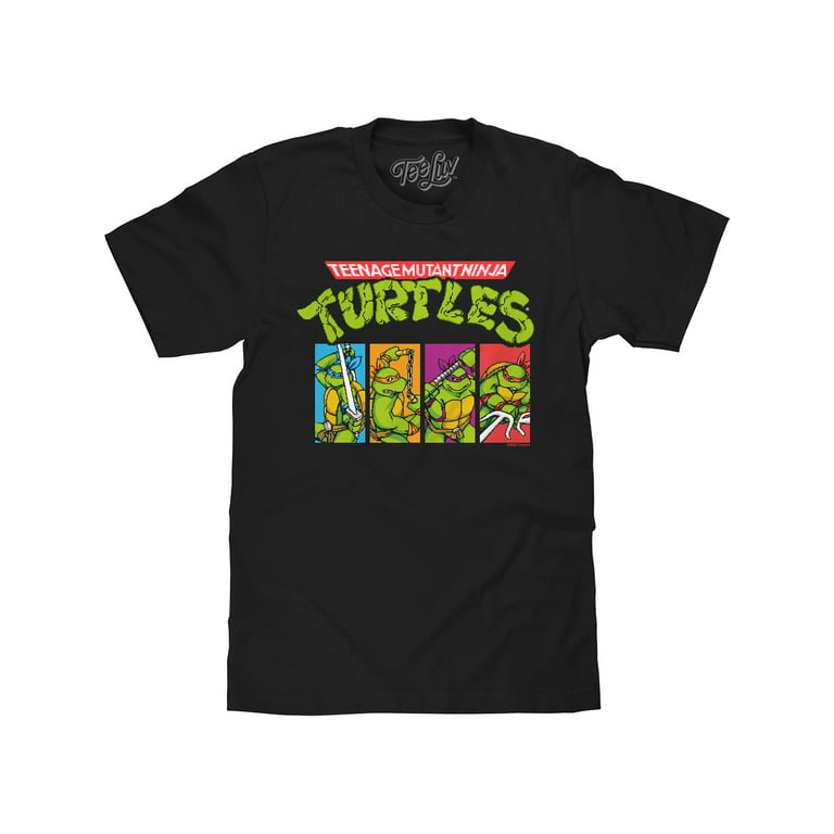 TMNT Tee Shirt Black Cotton Teenage Mutant Ninja Turtles 