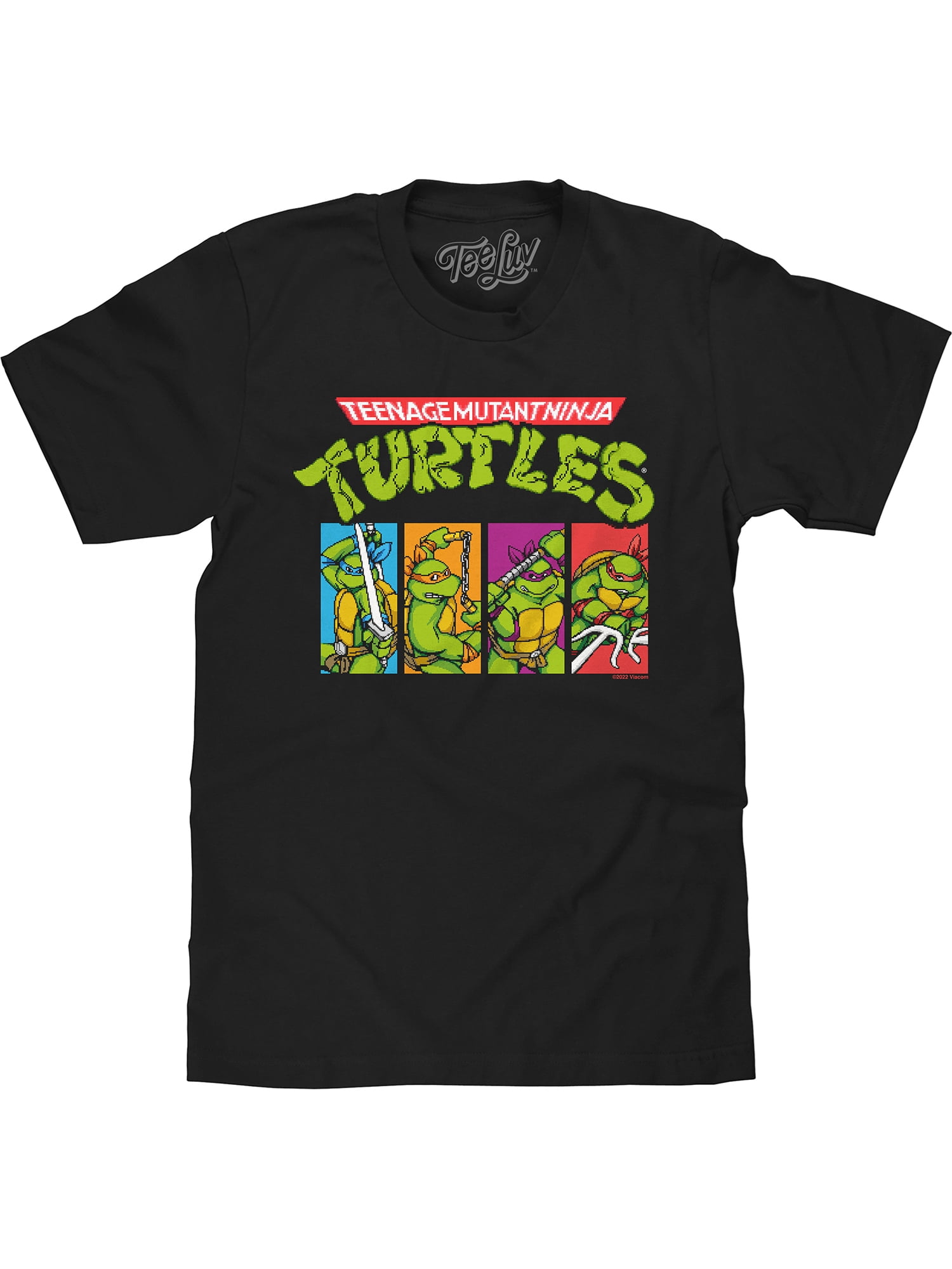 Teenage Mutant Ninja Turtles Men's Retro Sunset Circle Graphic T-Shirt, X-Large, Cotton