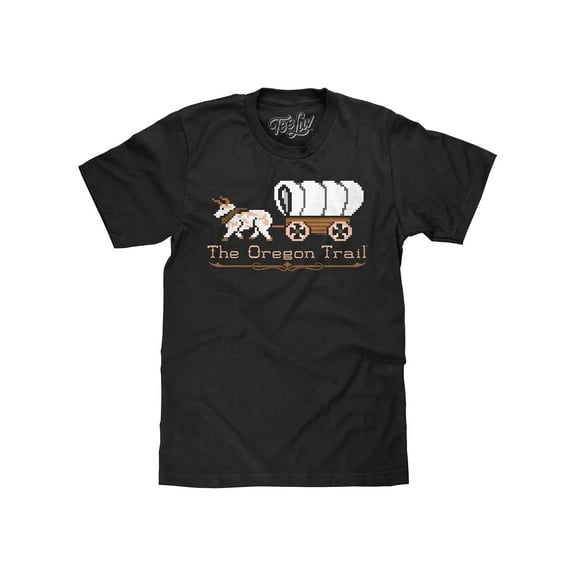 Tee Luv The Oregon Trail Retro Video Game Logo Shirt (Men's) (S)
