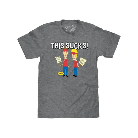 Tee Luv Men's This Sucks Beavis and Butt-Head Shirt Cartoon Shirt (XXL)