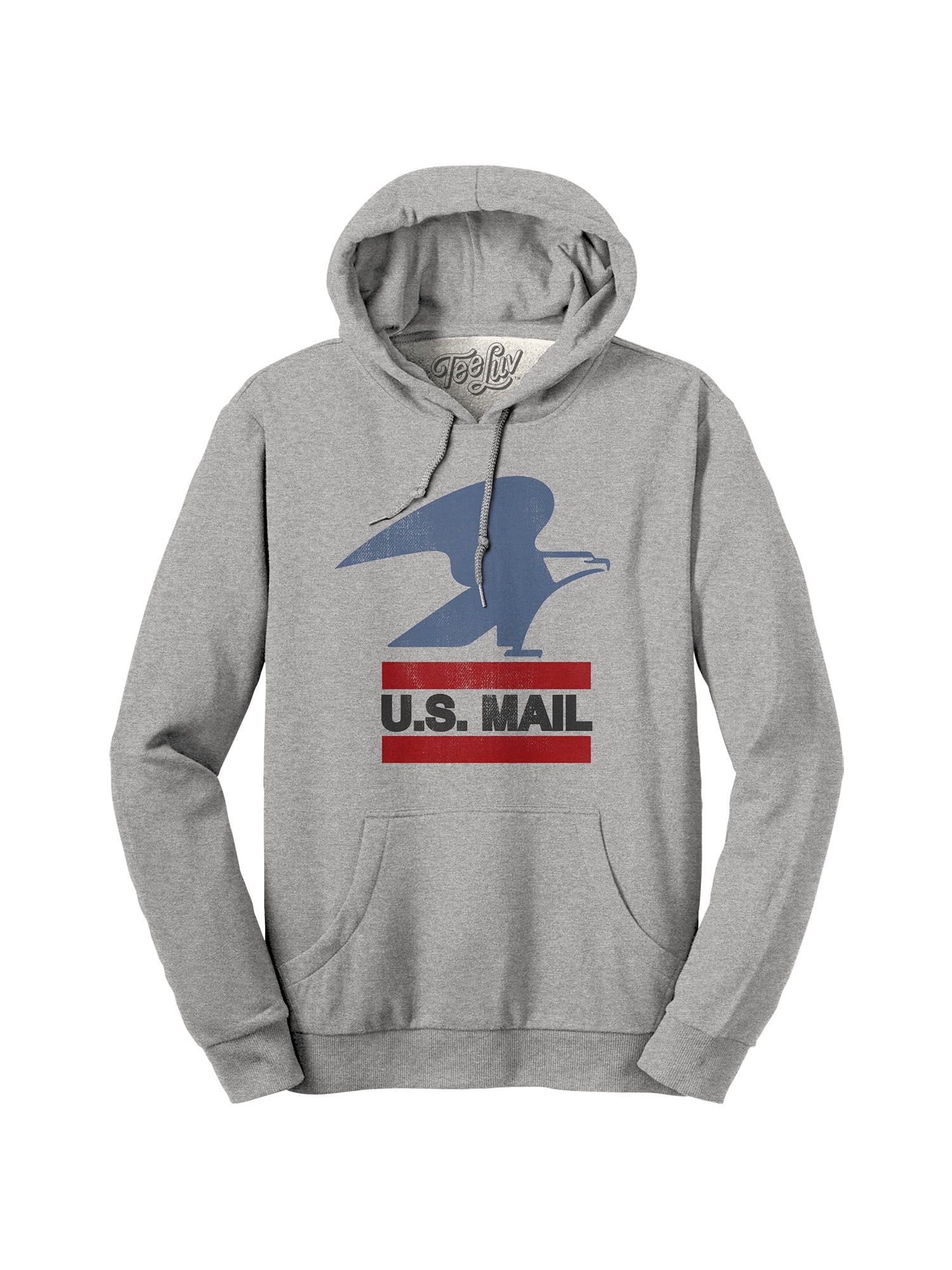 Tee Luv Men's U.S. Mail Eagle Postal Service Hoodie - Hooded USPS Logo  Sweatshirt (3XL) 