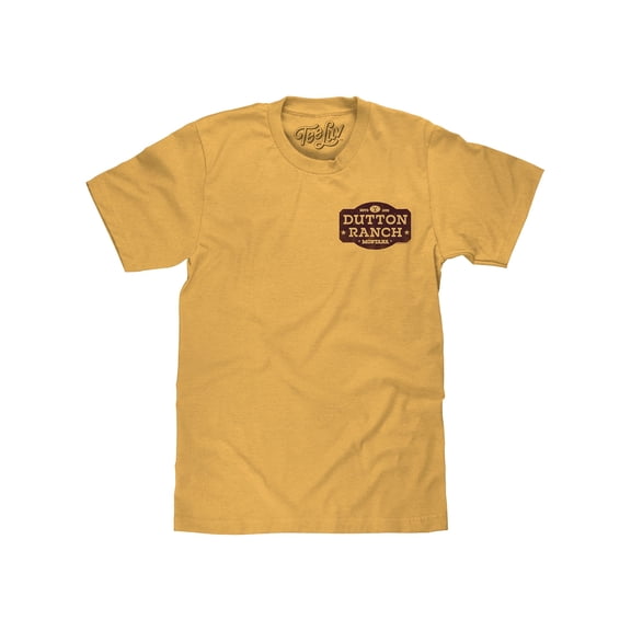 Tee Luv Yellowstone Dutton Ranch Montana Double Sided TV Show T-Shirt (Men's) (L)