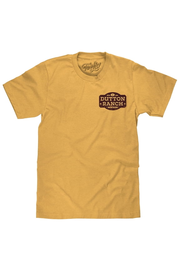 Yellowstone Dutton Ranch Montana Double Sided TV Show T-Shirt (Men's) (L)