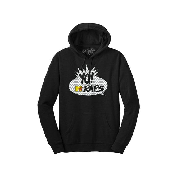 Tee Luv Men's Yo MTV Raps Logo Hoodie (3XL)
