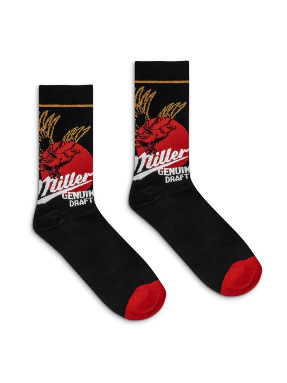 Miller Genuine Draft Beer Novelty Eagle Logo Socks (Men's)