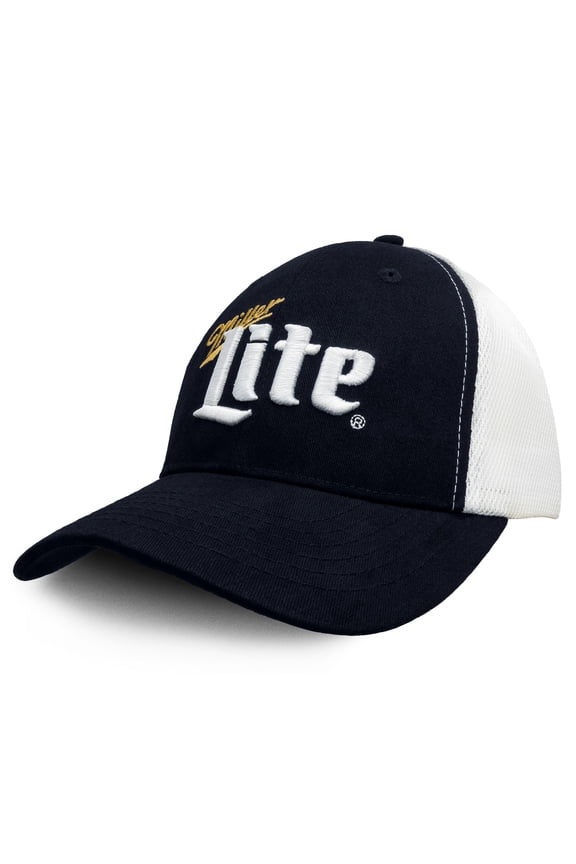 Miller Lite Beer Logo Graphic Hat, Navy and White