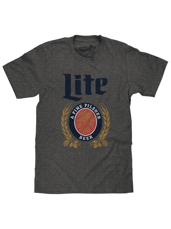 Miller Lite Beer Logo Graphite Heather Shirt (Men's) (S)