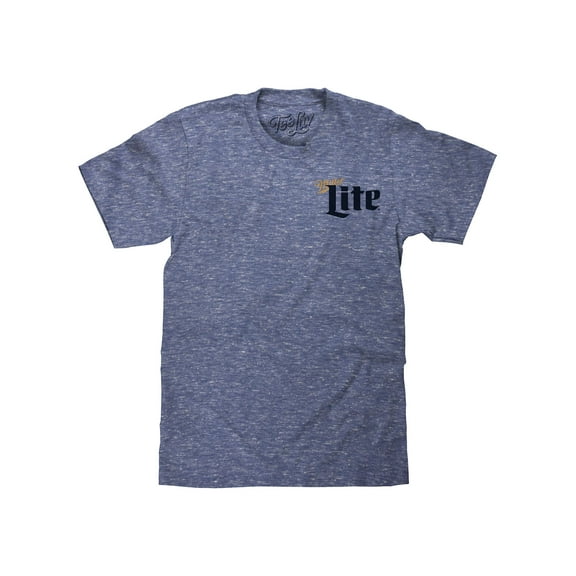 Tee Luv Miller Lite Milwaukee Wisconsin Beer Logo Royal Snow Heather T-Shirt (Men's) (S)