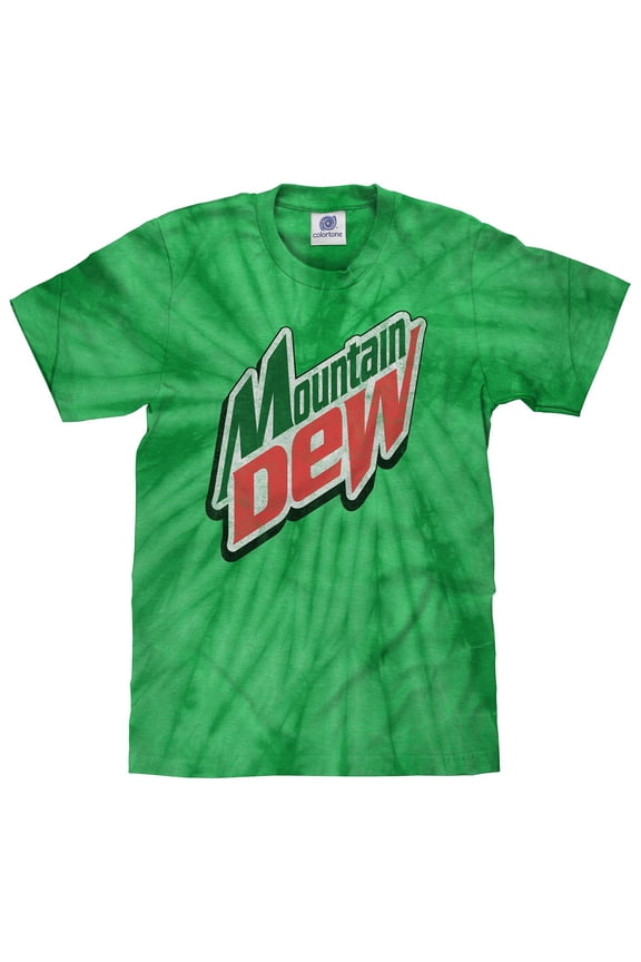 Mountain Dew Faded Soda Logo Tie Dye Shirt (Men's) (M)