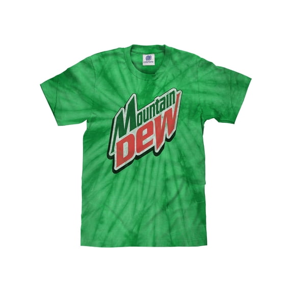 Tee Luv Mountain Dew Faded Soda Logo Tie Dye Shirt (Men's) (S)