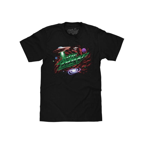Tee Luv Mtn Dew Soda UFO Alien Galaxy T-Shirt (Men's) (XXL)